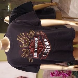 Harley Davidson Australia Black T-Shirt.  Size XL.